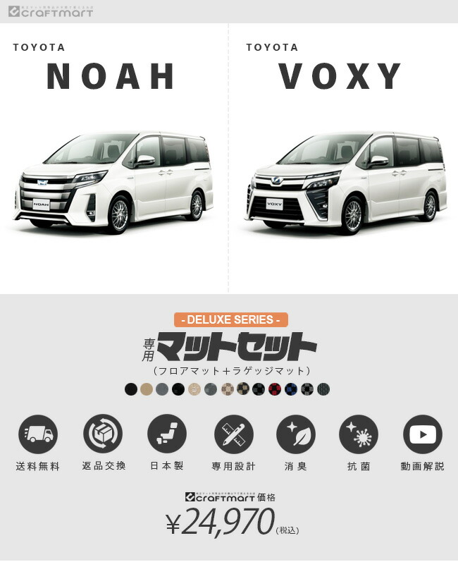 トヨタ ヴォクシー ノア ボクシー VOXY NOAH 80系 85系 90系 95系 ラバーマット フロアマット マット ゴムマット ラバー ゴム トランクマット 社外 カーマット - 7