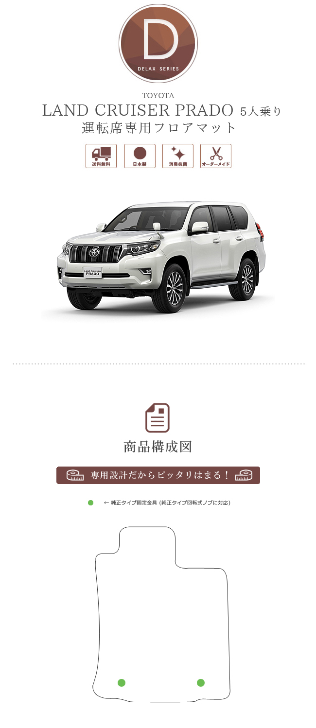 超美品の 車の部品屋 C-partsトヨタ ランドクルーザープラド フロア